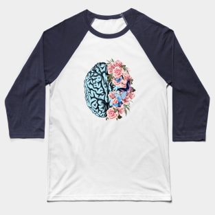 Butterflies  Blue Brain and pink roses, Positivity, Health, Mental, Depression, Anxiety, Mental Iliness Baseball T-Shirt